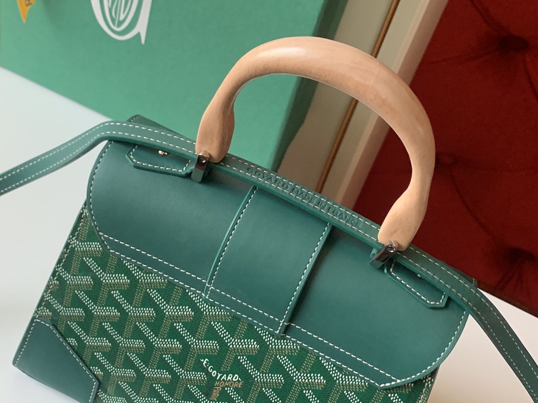 Goyard Coated Canvas and Leather Saigon Top Handle Bag-21CM