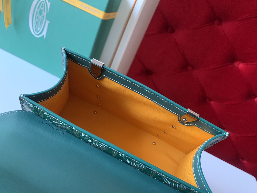 Goyard Coated Canvas and Leather Saigon Top Handle Bag-21CM