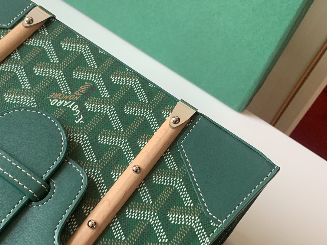 Goyard Coated Canvas and Leather Saigon Top Handle Bag-21CM