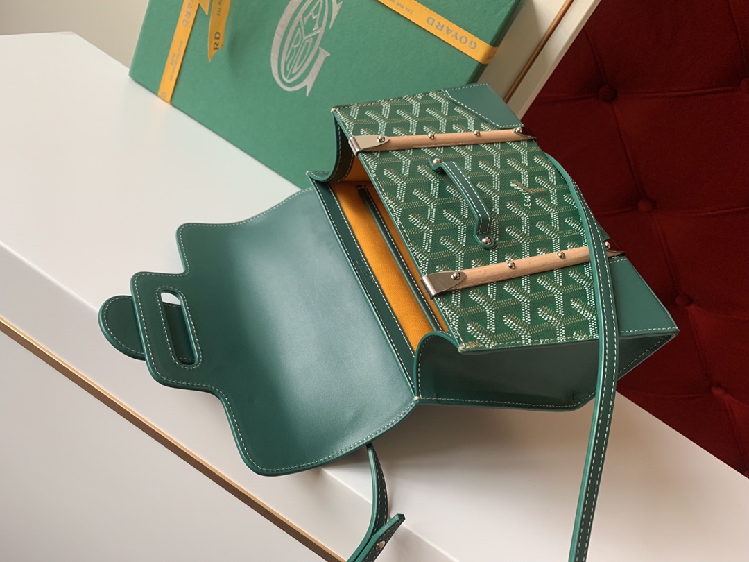 Goyard Coated Canvas and Leather Saigon Top Handle Bag-21CM