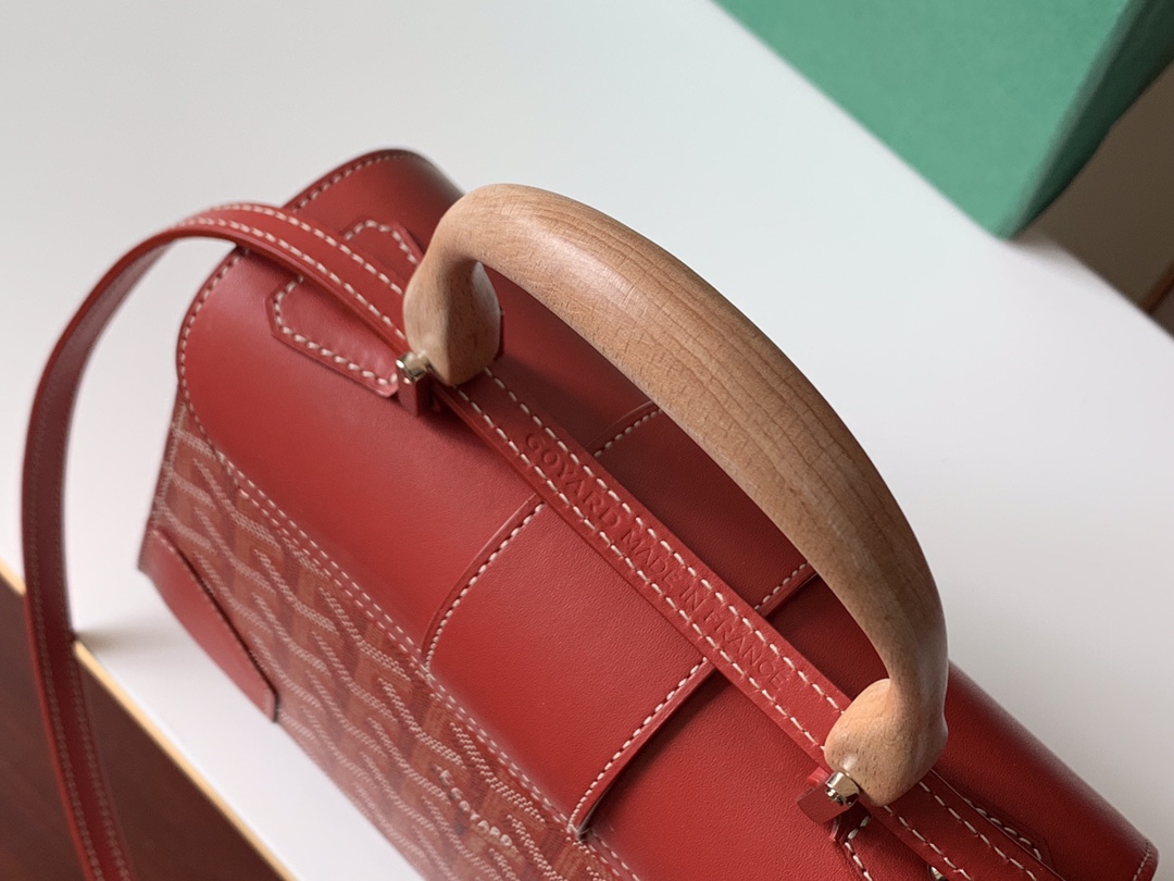 Goyard Coated Canvas and Leather Saigon Top Handle Bag-21CM Goyard Coated Canvas and Leather Saigon Top Handle Bag-21CM
