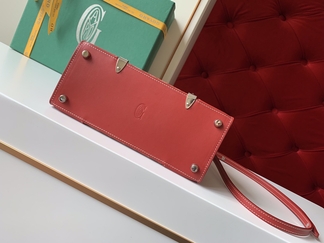 Goyard Coated Canvas and Leather Saigon Top Handle Bag-21CM Goyard Coated Canvas and Leather Saigon Top Handle Bag-21CM