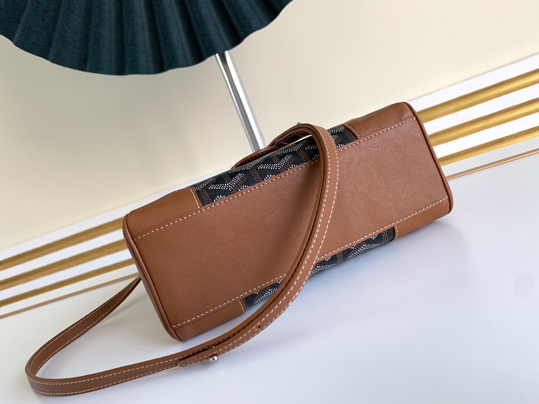 Goyard Coated Canvas and Leather Saigon Top Handle Bag-21CM