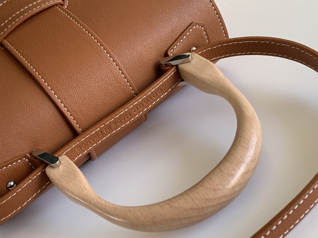 Goyard Coated Canvas and Leather Saigon Top Handle Bag-21CM