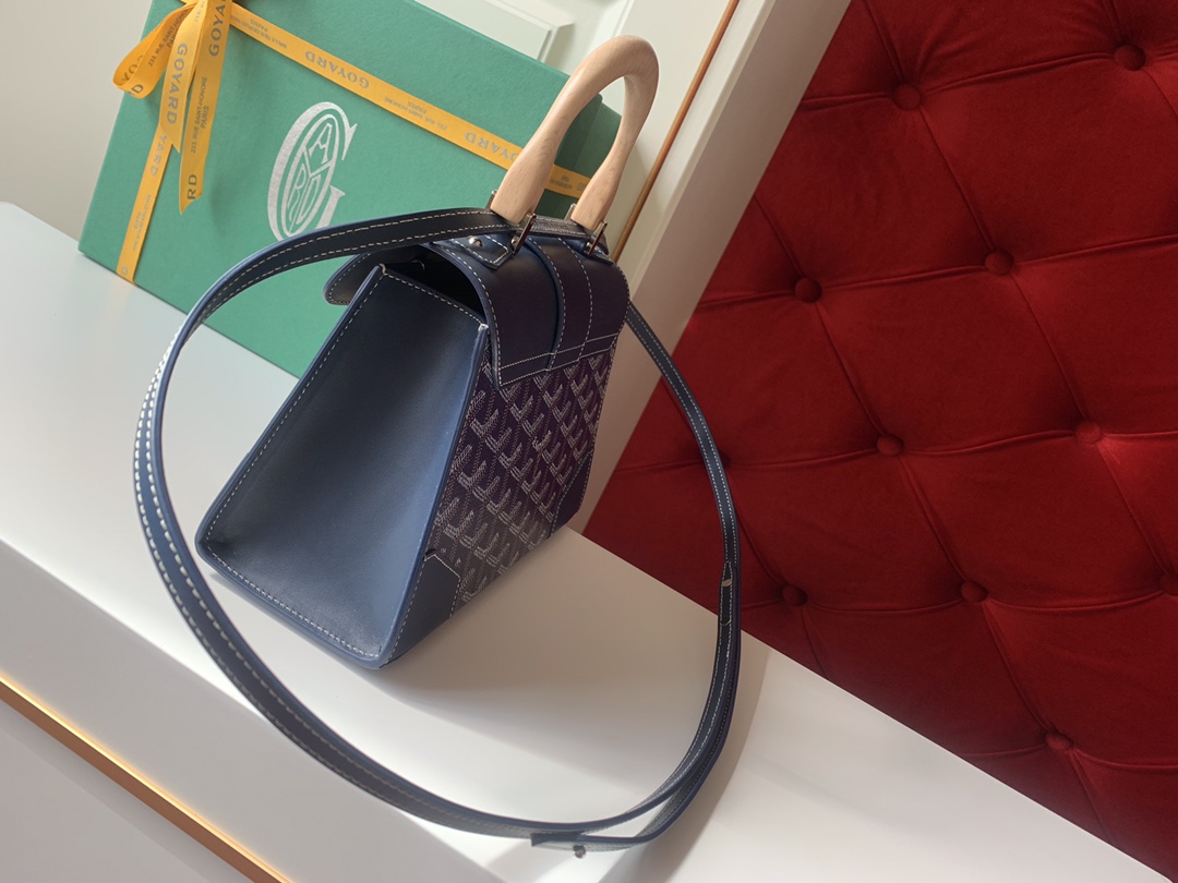 Goyard Coated Canvas and Leather Saigon Top Handle Bag-21CM