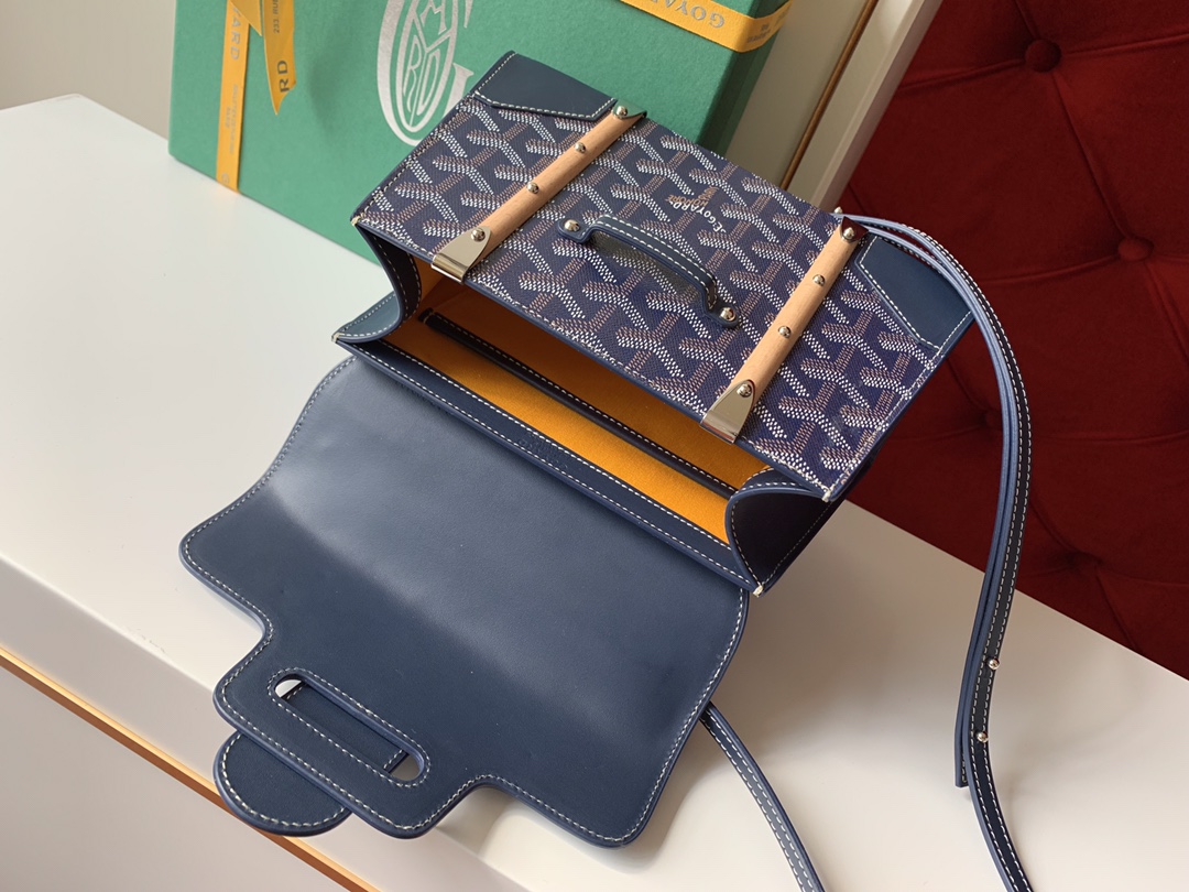 Goyard Coated Canvas and Leather Saigon Top Handle Bag-21CM
