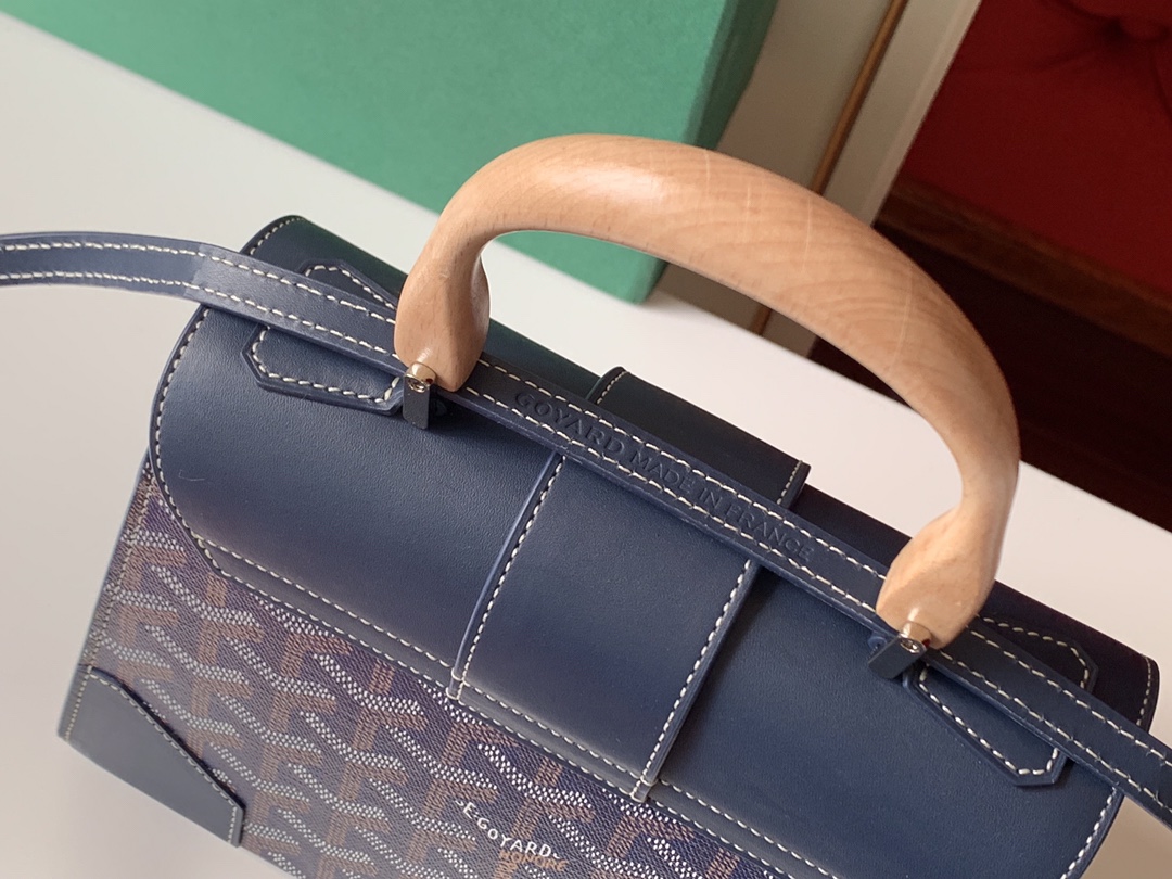 Goyard Coated Canvas and Leather Saigon Top Handle Bag-21CM