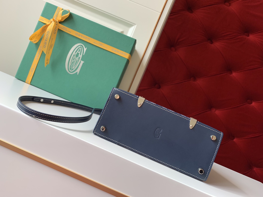Goyard Coated Canvas and Leather Saigon Top Handle Bag-21CM