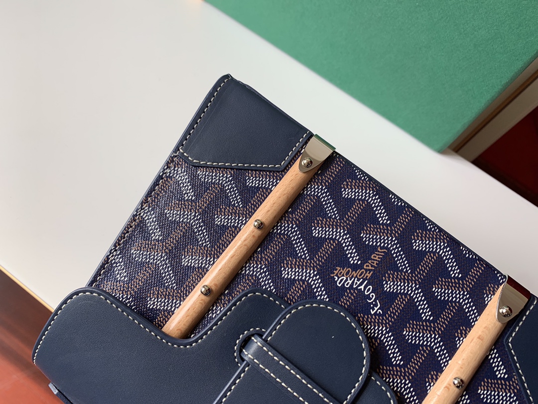 Goyard Coated Canvas and Leather Saigon Top Handle Bag-21CM
