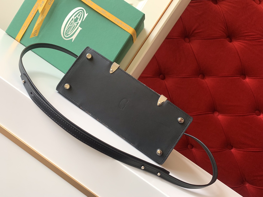 Goyard Coated Canvas and Leather Saigon Top Handle Bag-21CM Goyard Coated Canvas and Leather Saigon Top Handle Bag-21CM