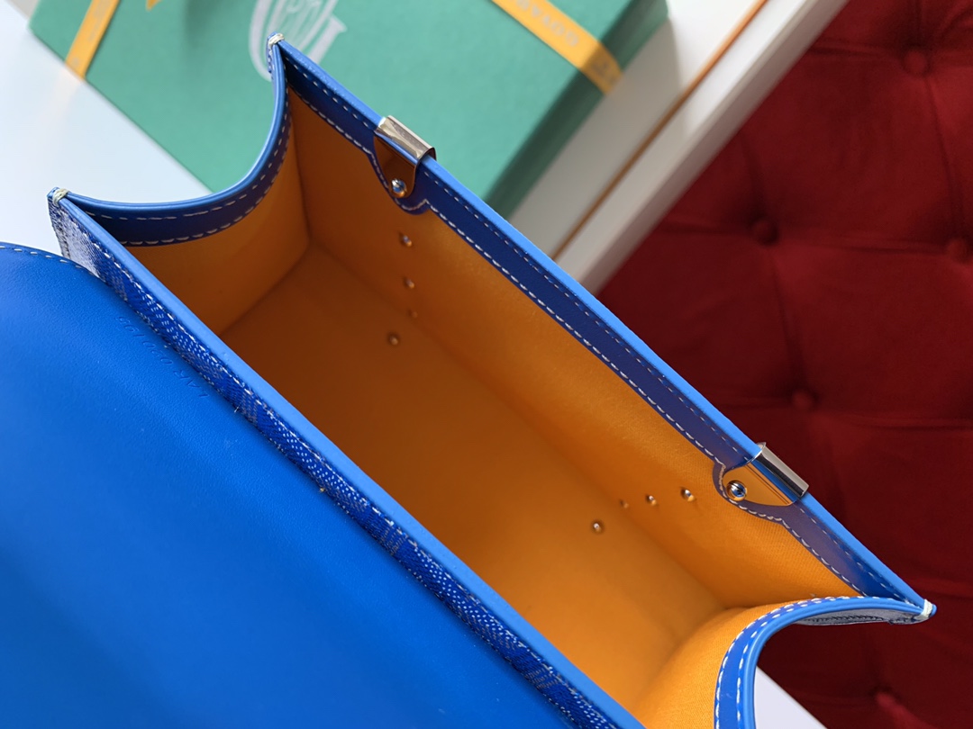 Goyard Coated Canvas and Leather Saigon Top Handle Bag-21CM