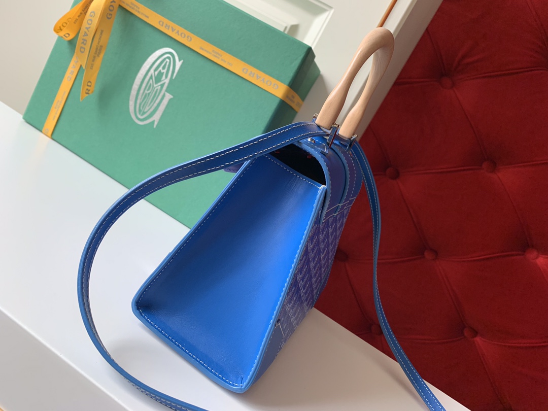 Goyard Coated Canvas and Leather Saigon Top Handle Bag-21CM