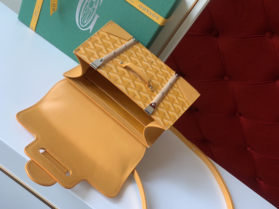 Goyard Coated Canvas and Leather Saigon Top Handle Bag-21CM