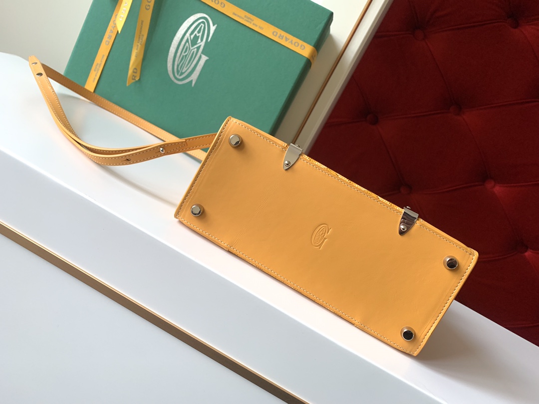 Goyard Coated Canvas and Leather Saigon Top Handle Bag-21CM