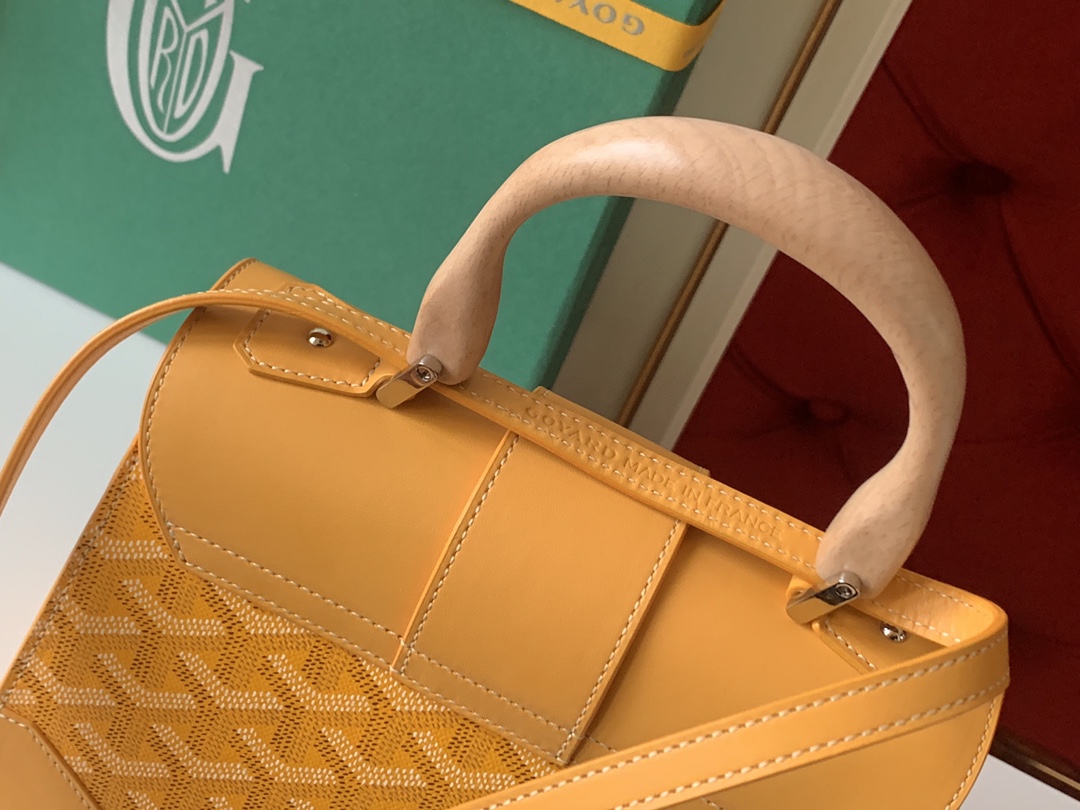 Goyard Coated Canvas and Leather Saigon Top Handle Bag-21CM