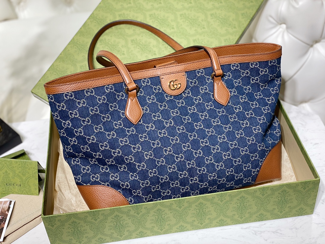 Gucci Demin Tote Handbags-38*28*14CM