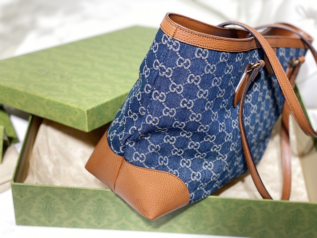 Gucci Demin Tote Handbags-38*28*14CM