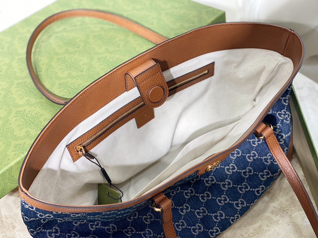 Gucci Demin Tote Handbags-38*28*14CM