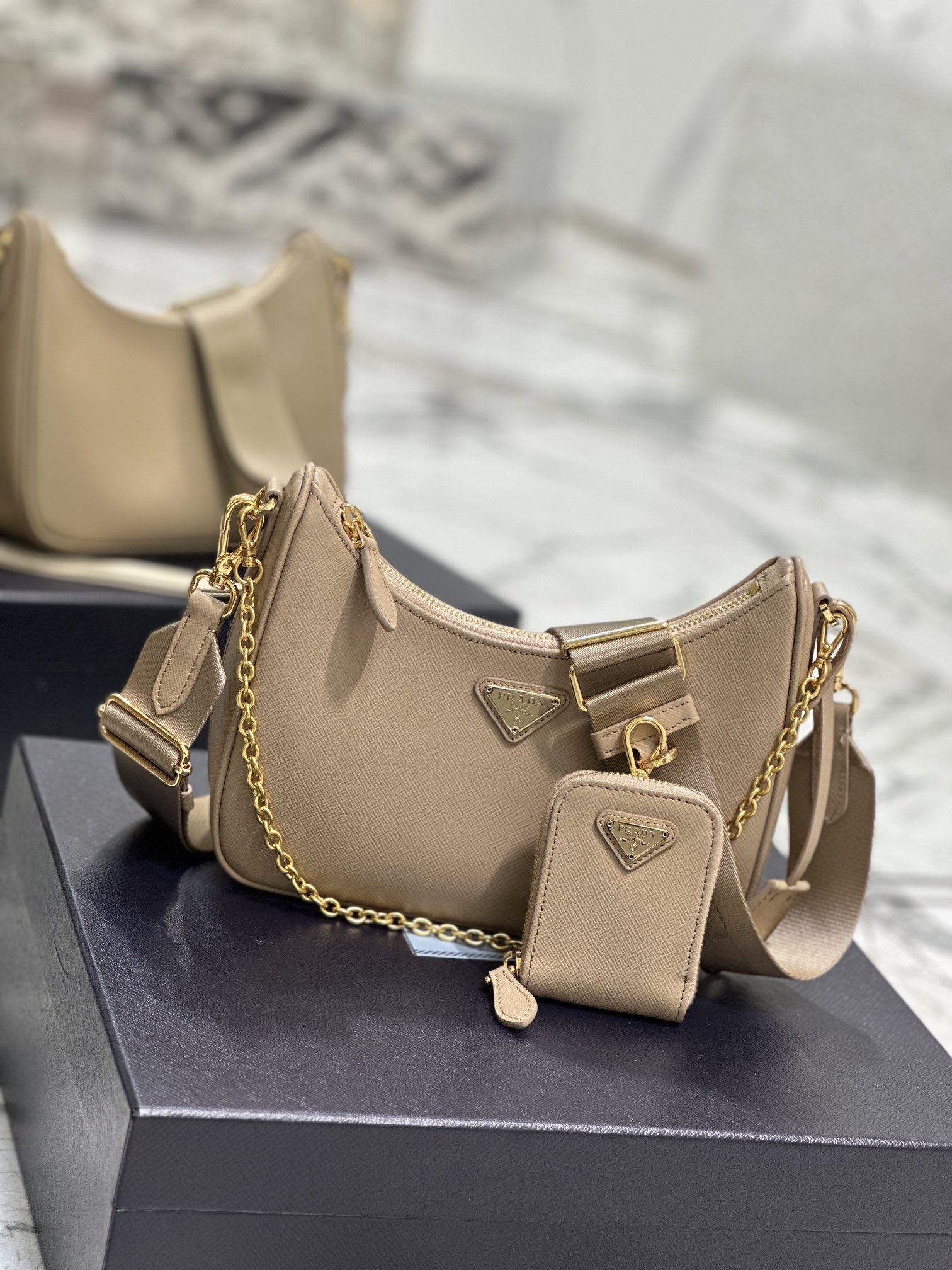Prada Nylon Hobo Bag-BH204 -23*17*6.5CM