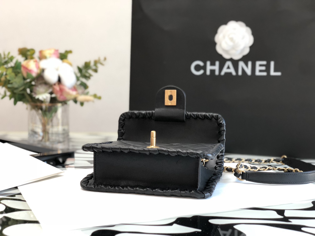 Ch@nel Flap Bag-15*19*6CM