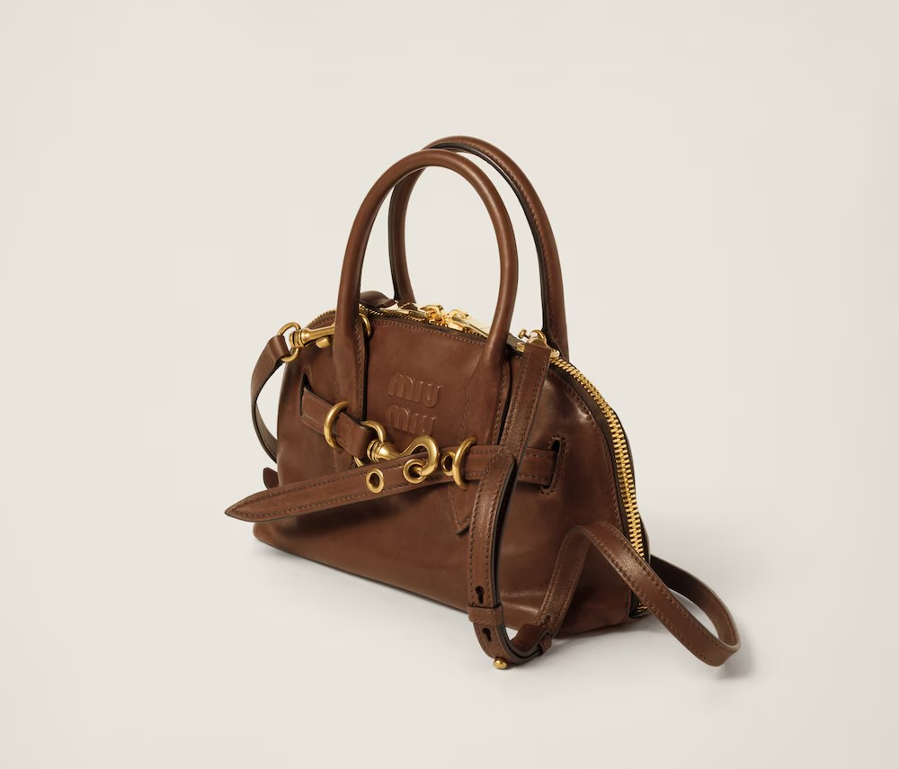 MIU MIU AVENTURE MINI NAPPA LEATHER BAG