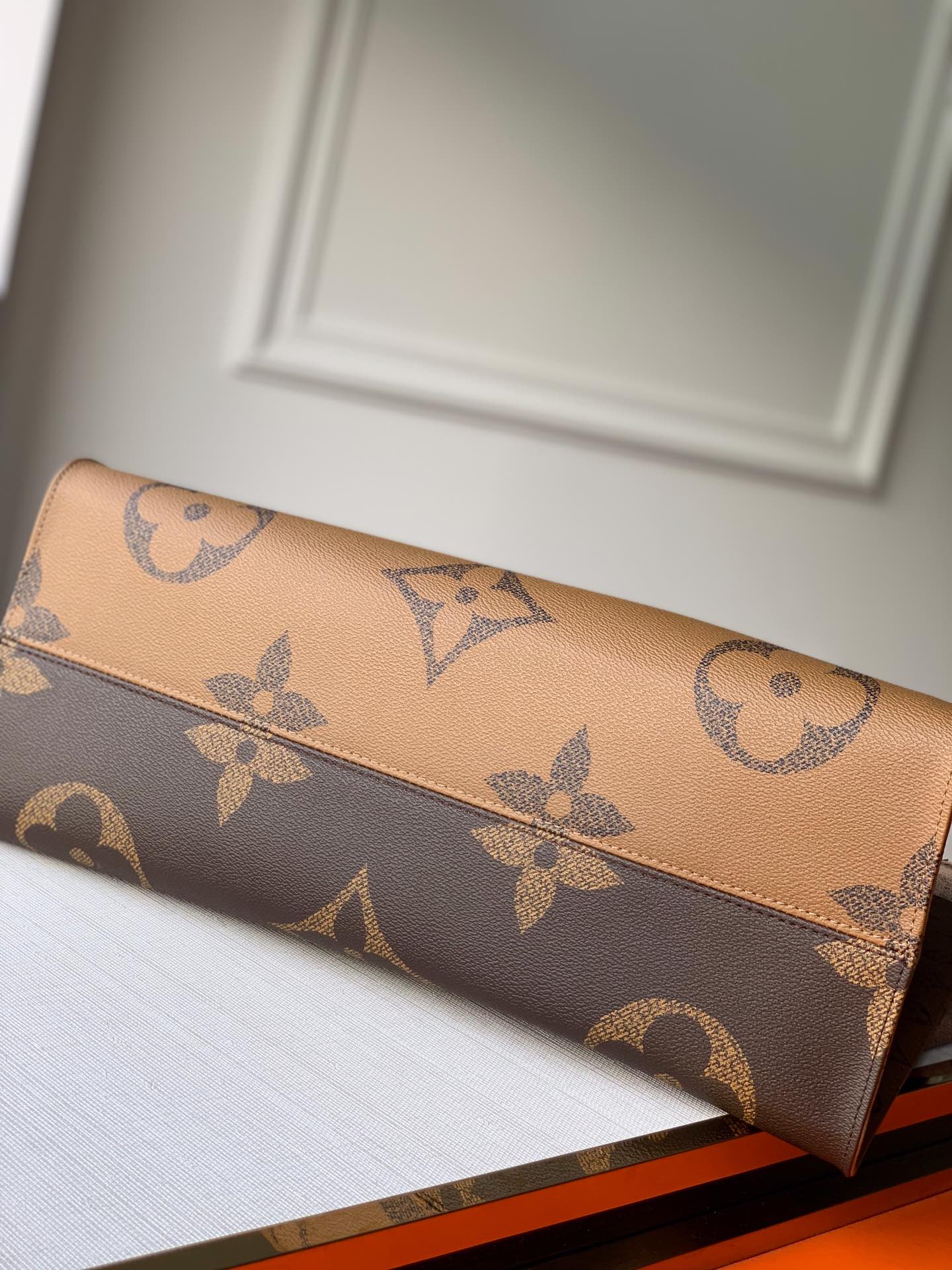 Louis Vuitton Onthego Handbag-41*34*19CM(Brown strap)