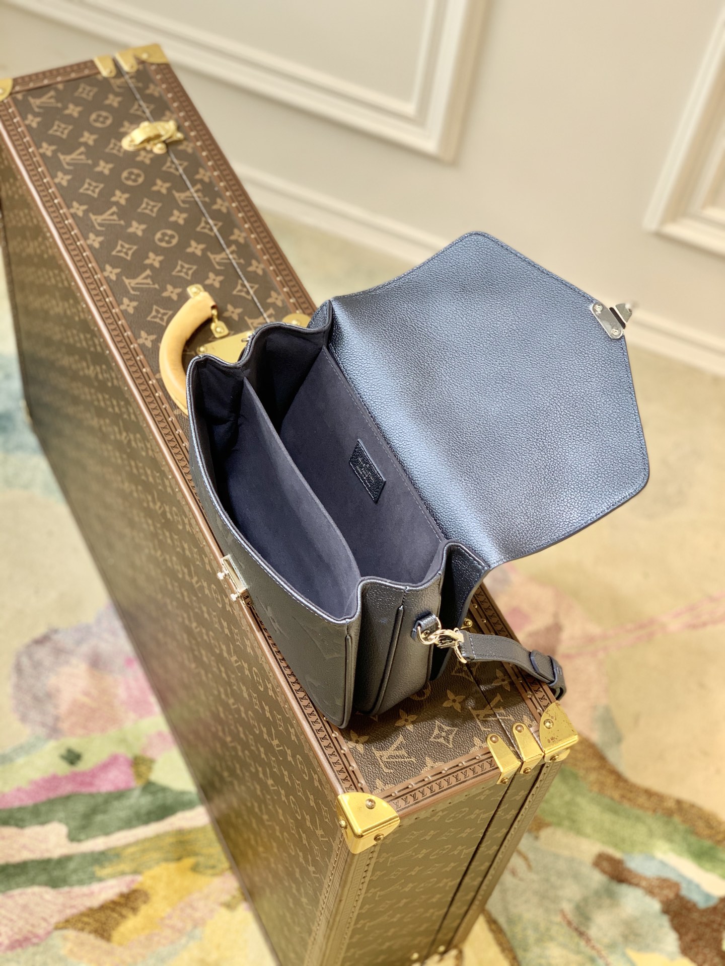 Louis Vuitton Pochette Metis Handbags-Navy Blue-25*19*7CM