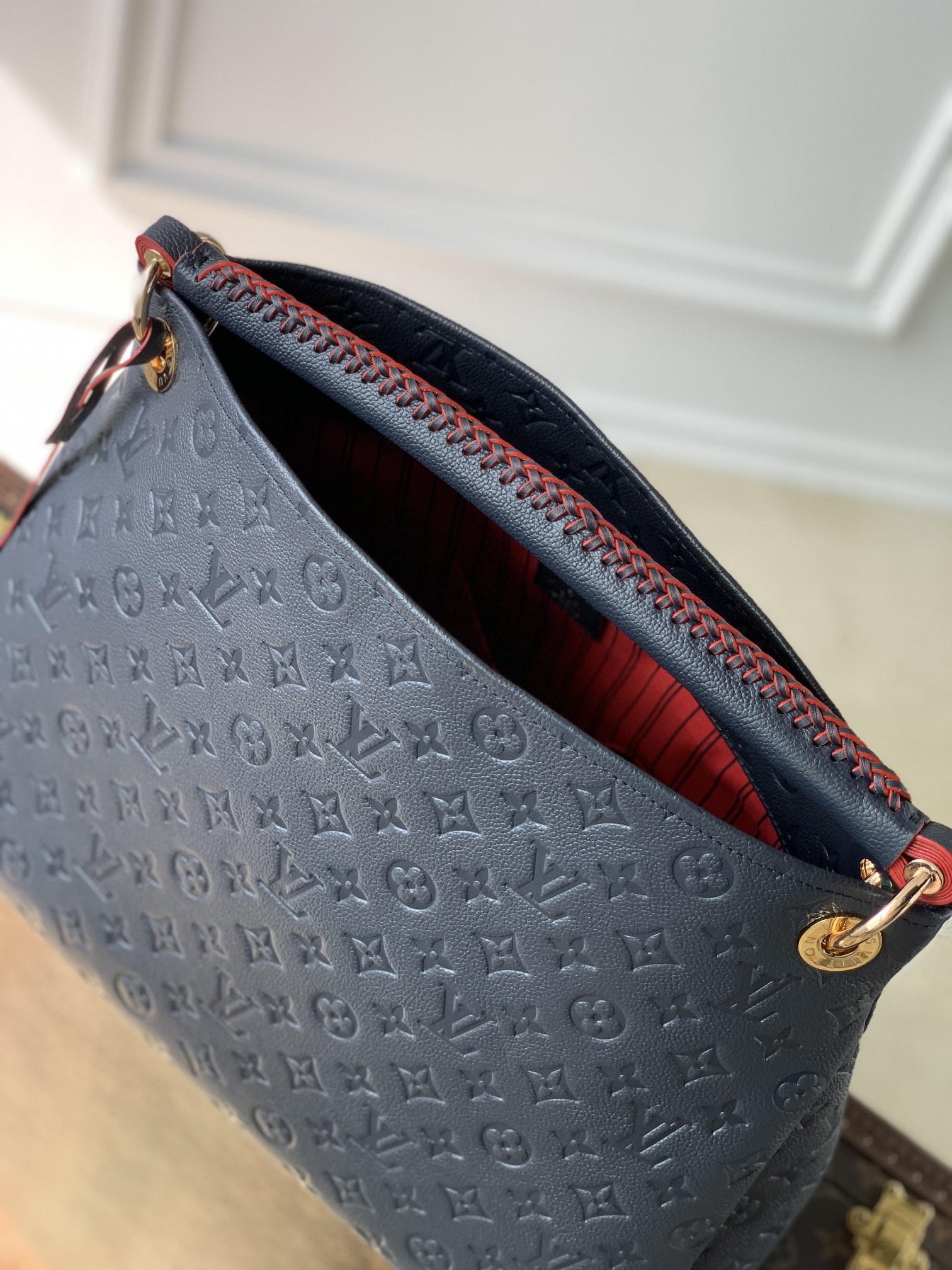 Louis Vuitton Artsy HandBag-Navy Blue-47*32*22CM