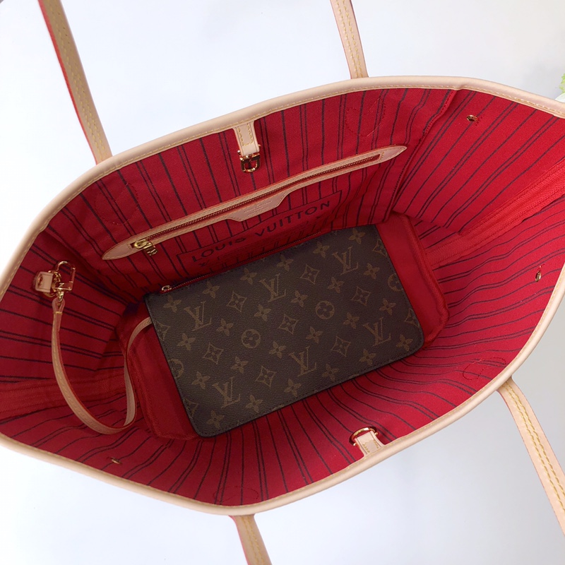 Louis Vuitton Neverfull MM (Red Inside) -32*29*17CM