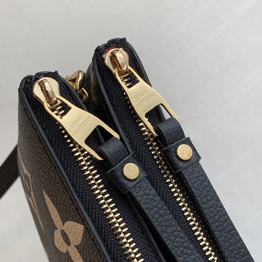 Louis Vuitton M80084 Pochette Double Zip Bag -20*12.5*3CM Louis Vuitton M80084 Pochette Double Zip Bag -20*12.5*3CM