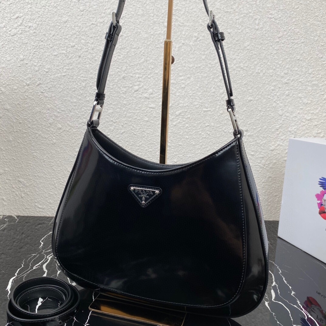 Prada Cleo Handbags-Patent Leather30X18.5X4CM Prada Cleo Handbags-Patent Leather30X18.5X4CM