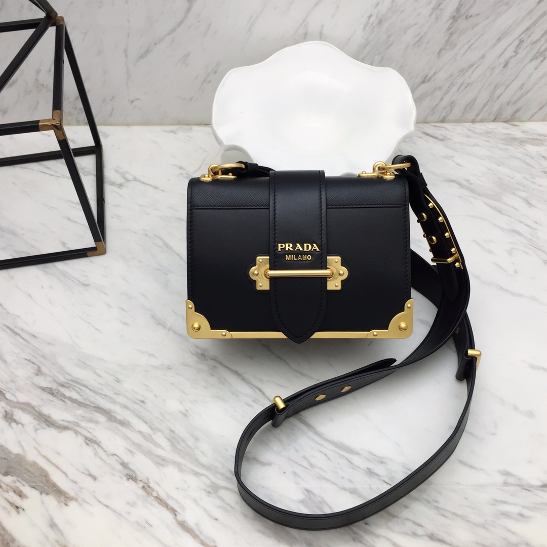 Prada 1BD045 Leather Cahier Bag-1BH082-20x14x8.5CM