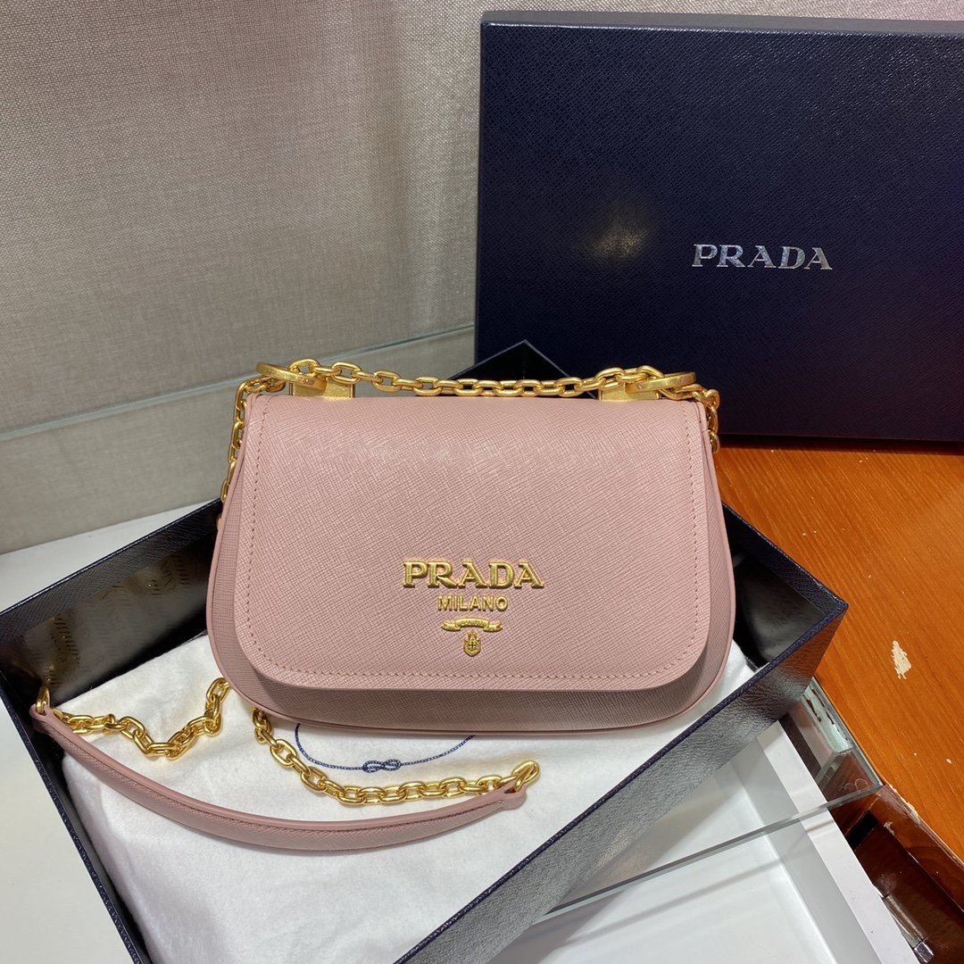Prada Saffiano Chain Bag1BD275-22*14*7CM Prada Saffiano Chain Bag1BD275-22*14*7CM