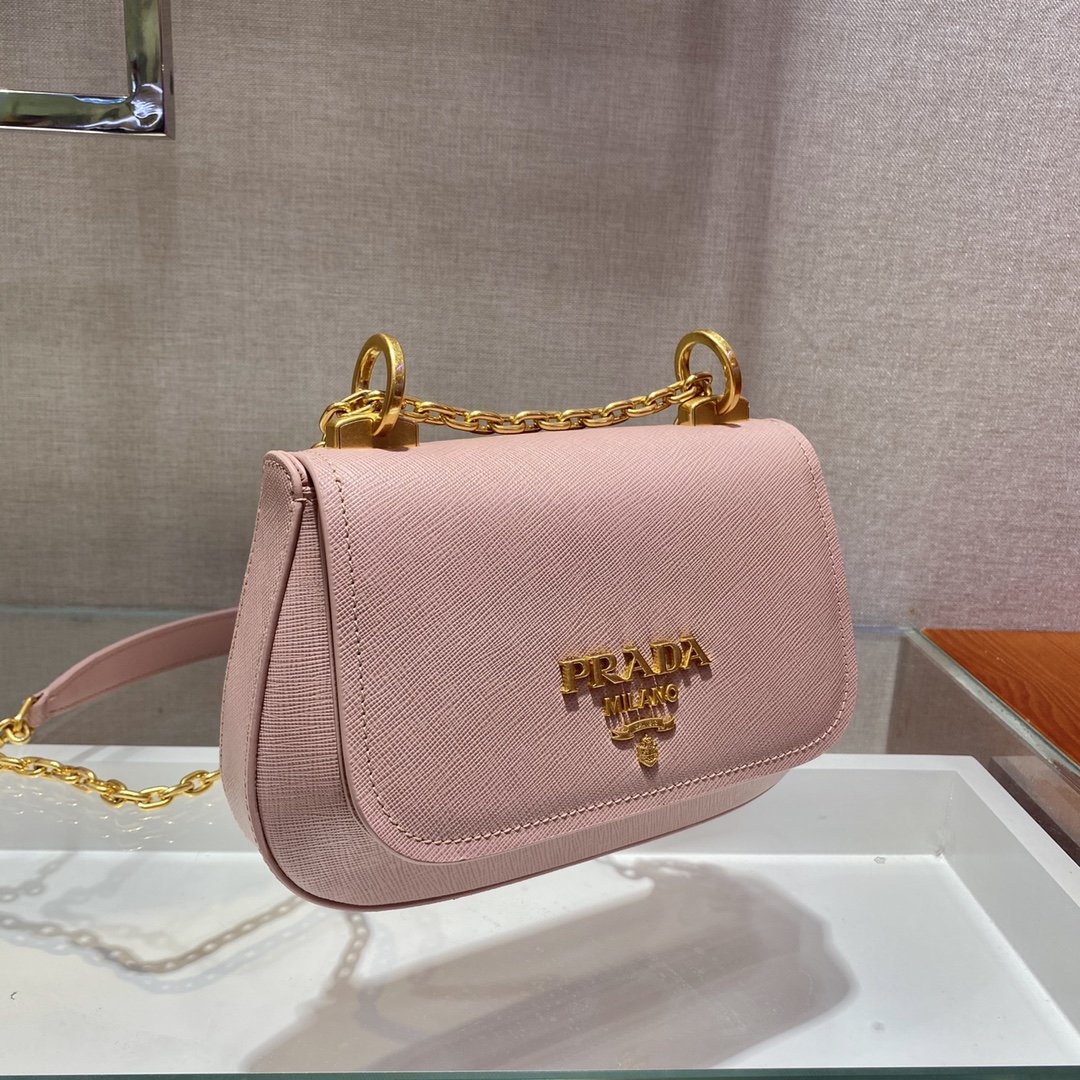 Prada Saffiano Chain Bag1BD275-22*14*7CM Prada Saffiano Chain Bag1BD275-22*14*7CM