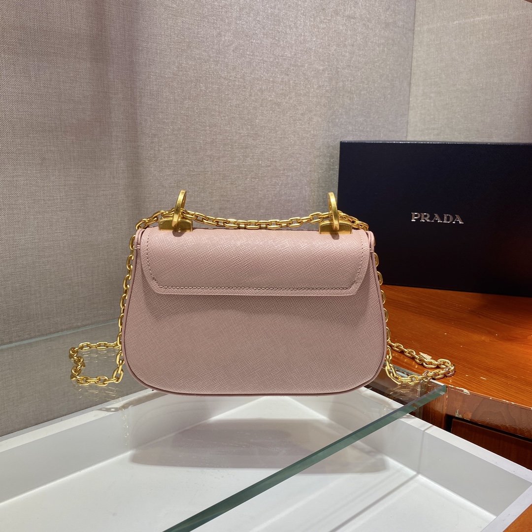 Prada Saffiano Chain Bag1BD275-22*14*7CM Prada Saffiano Chain Bag1BD275-22*14*7CM