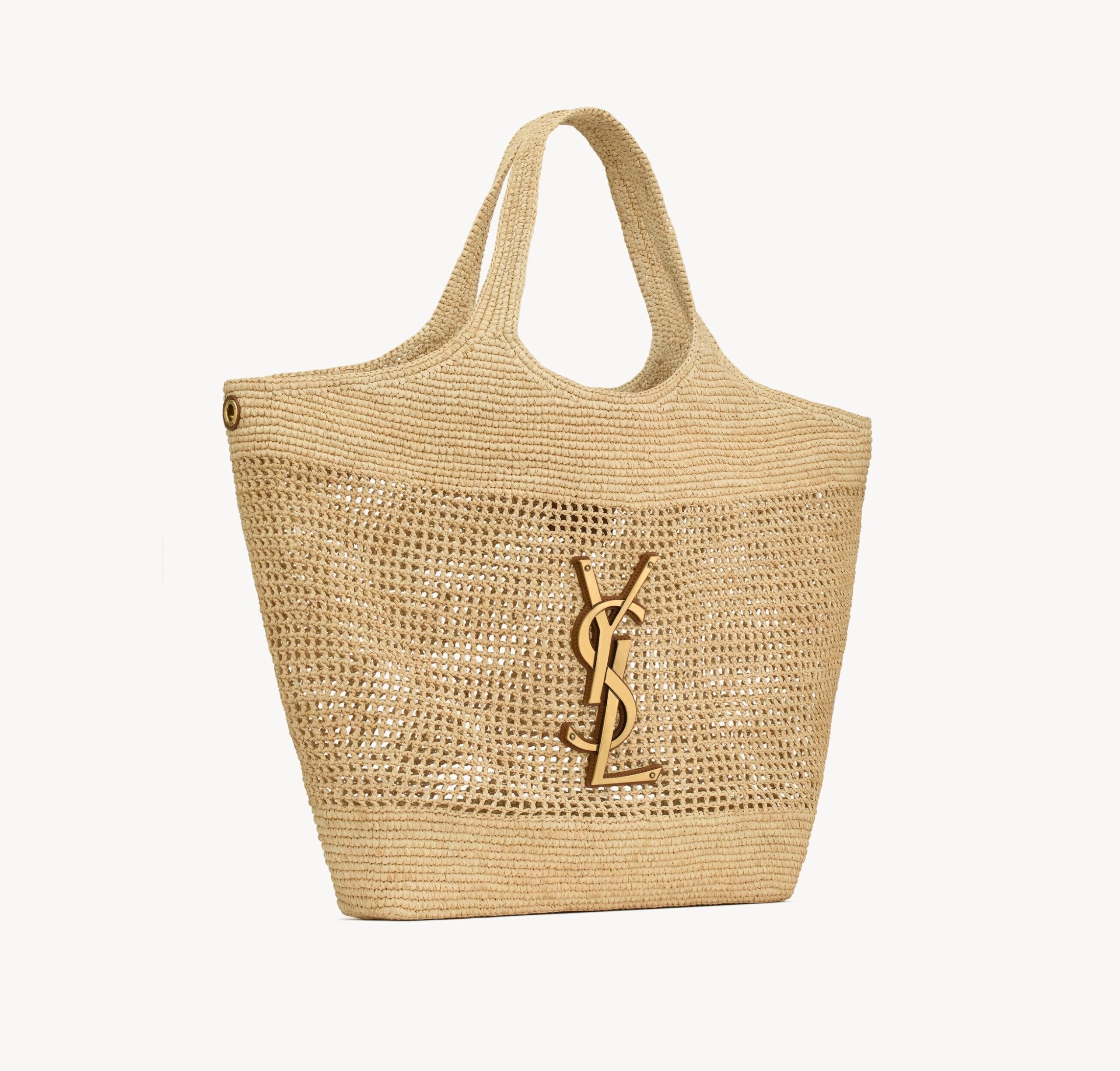YSL icare in raffia