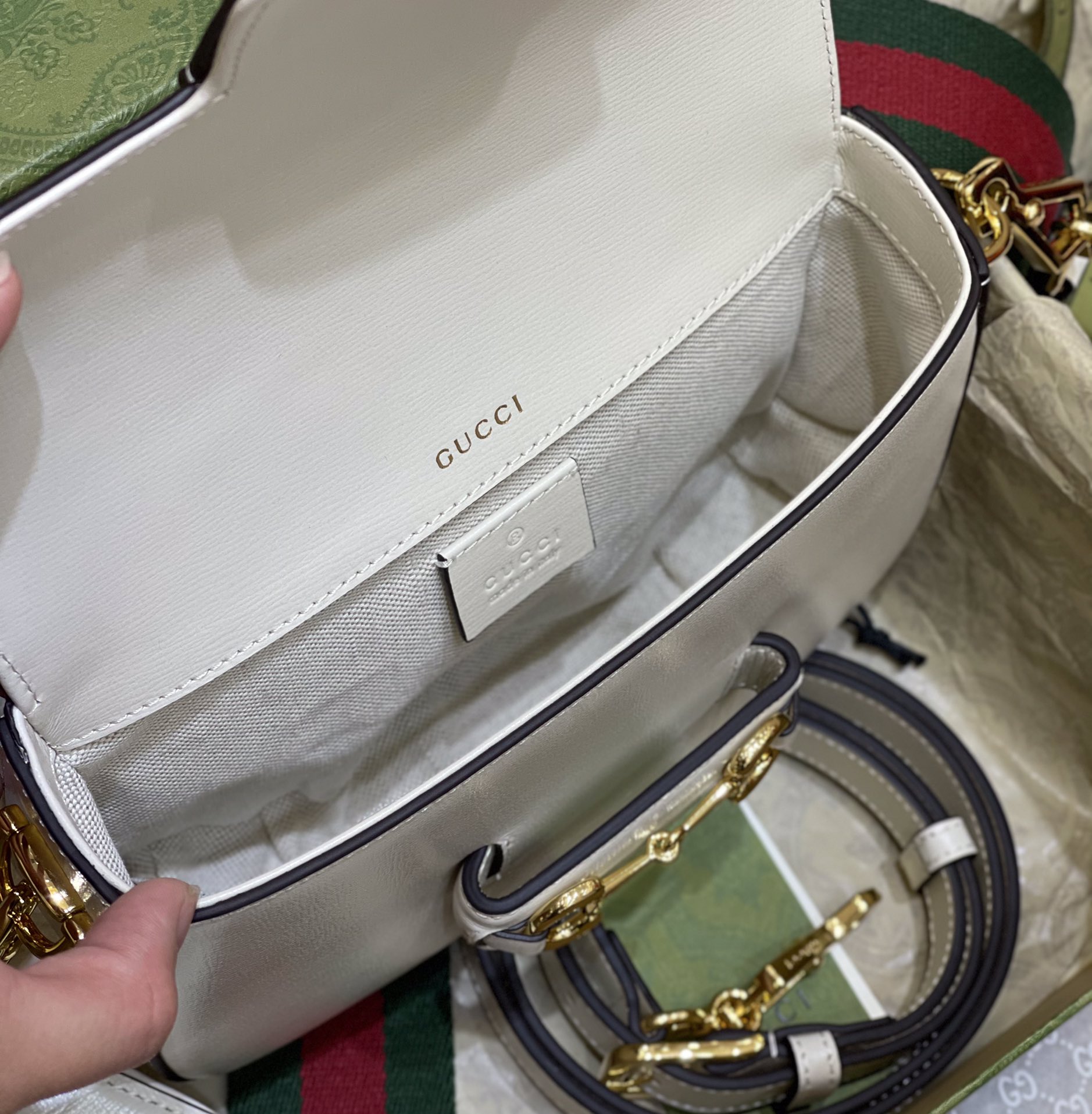 Gucci 1955 Horsebit Shoulder Bag-20.6*14.4*5.1CM