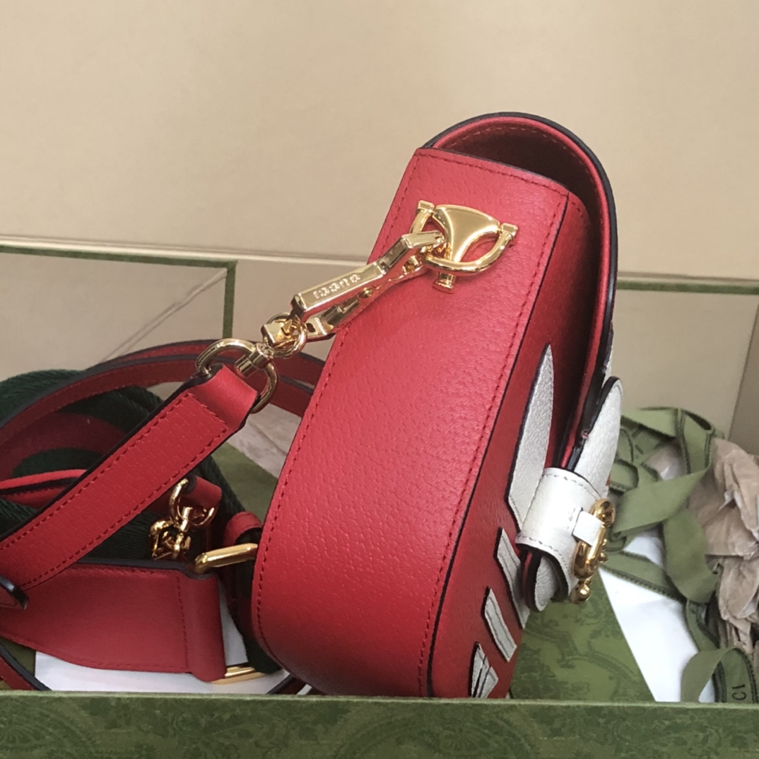 Adidasx Gucci 1955 Horsebit Shoulder Bag-20.6*14.4*5.1CM