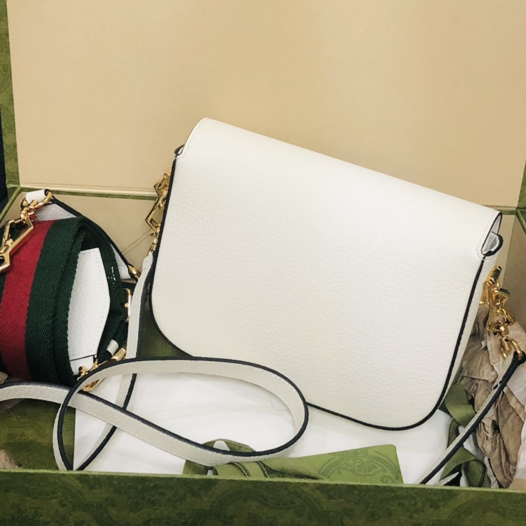 Adidasx Gucci 1955 Horsebit Shoulder Bag-20.6*14.4*5.1CM