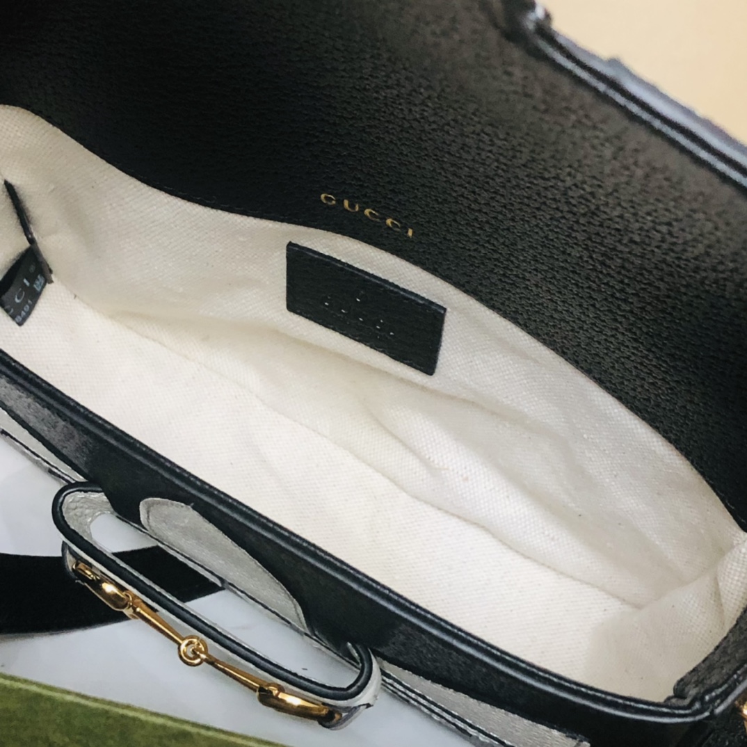 Adidasx Gucci 1955 Horsebit Shoulder Bag-20.6*14.4*5.1CM