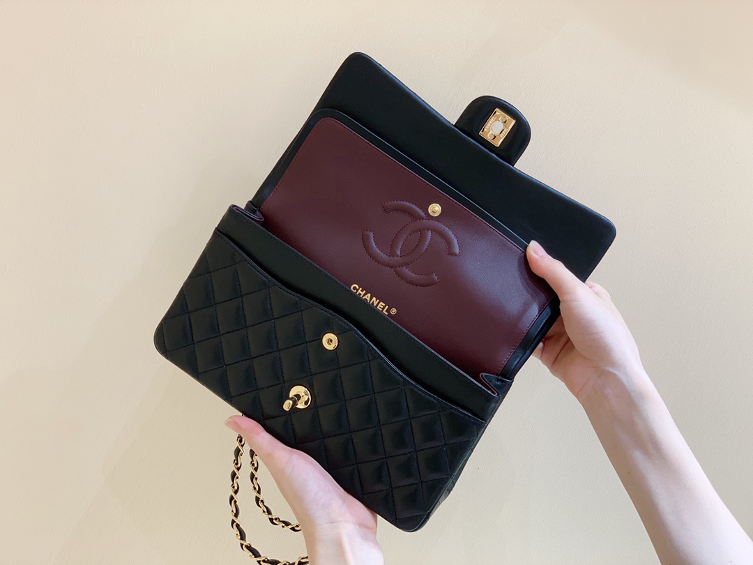 Ch@nel Flap Bag-Lambskin Leather-Gold Hardware-25CM Ch@nel Flap Bag-Lambskin Leather-Gold Hardware-25CM