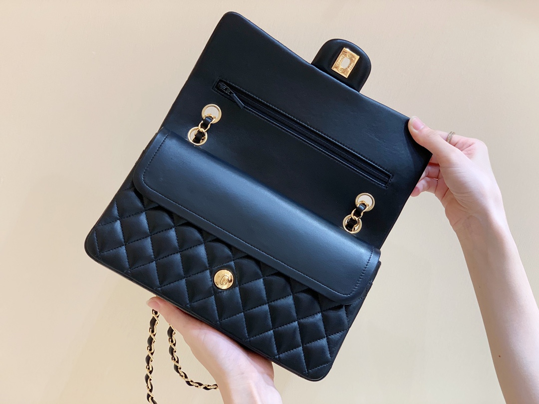 Ch@nel Flap Bag-Lambskin Leather-Gold Hardware-25CM Ch@nel Flap Bag-Lambskin Leather-Gold Hardware-25CM