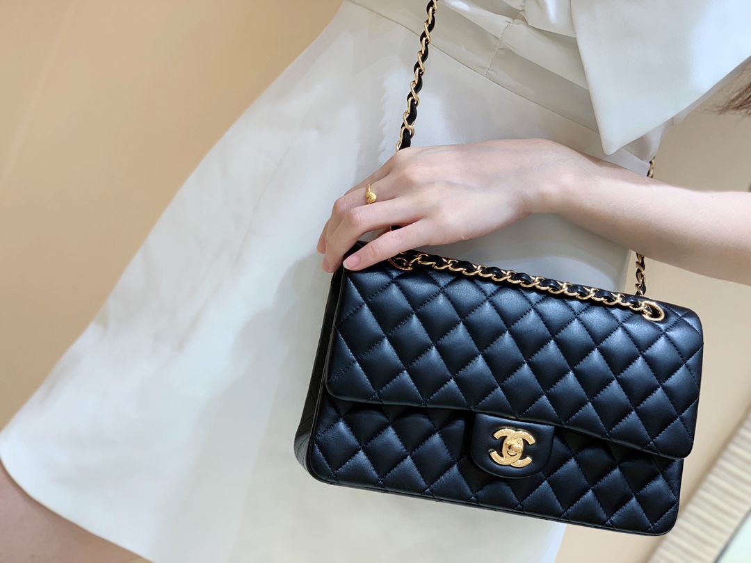 Ch@nel Flap Bag-Lambskin Leather-Gold Hardware-25CM Ch@nel Flap Bag-Lambskin Leather-Gold Hardware-25CM