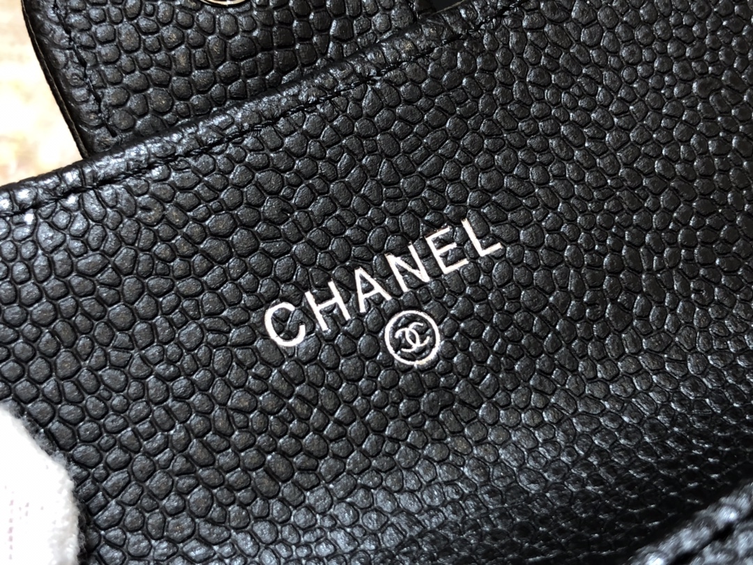 Ch@nel Wallet-Silver Harware-Caviar-11*10CM Ch@nel Wallet-Silver Harware-Caviar-11*10CM
