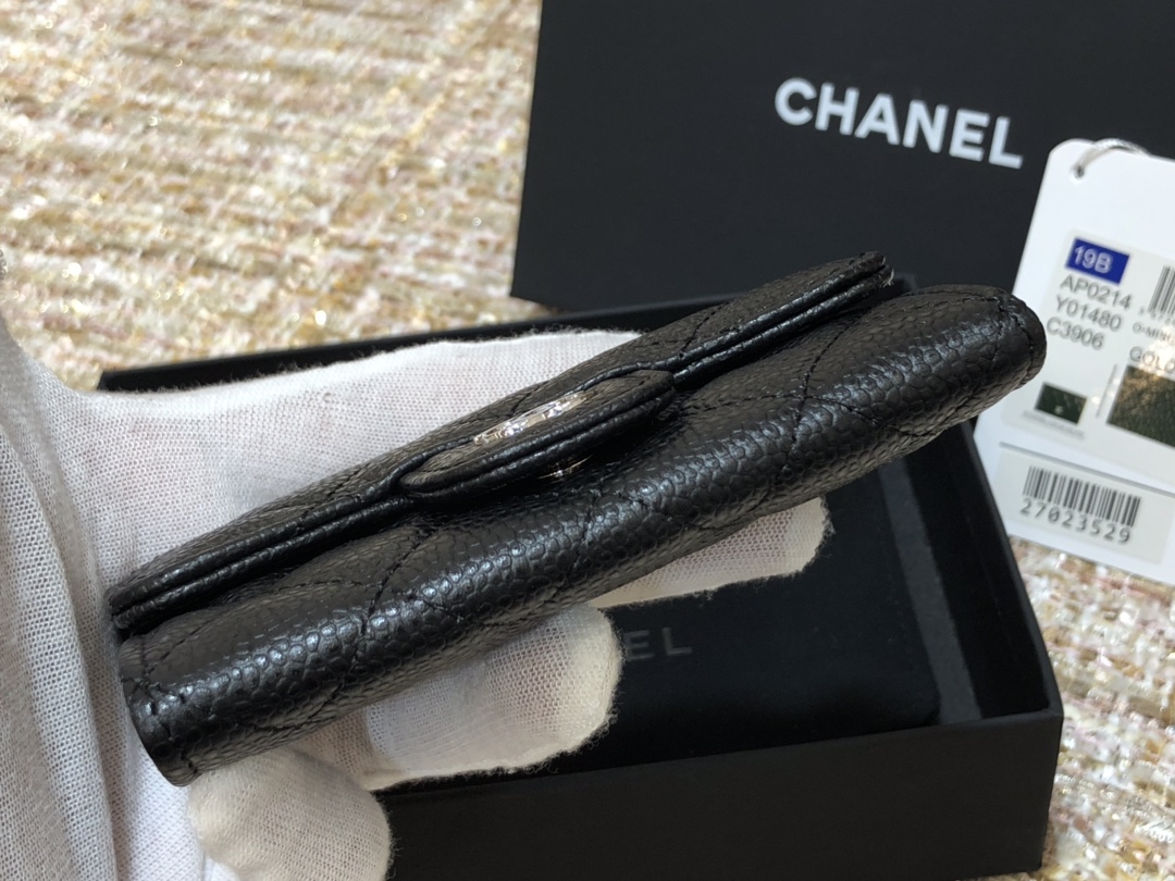 Ch@nel Wallet-Silver Harware-Caviar-11*10CM Ch@nel Wallet-Silver Harware-Caviar-11*10CM