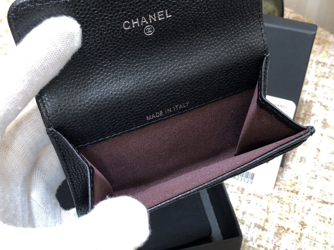 Ch@nel Wallet-Silver Harware-Caviar-11*10CM Ch@nel Wallet-Silver Harware-Caviar-11*10CM