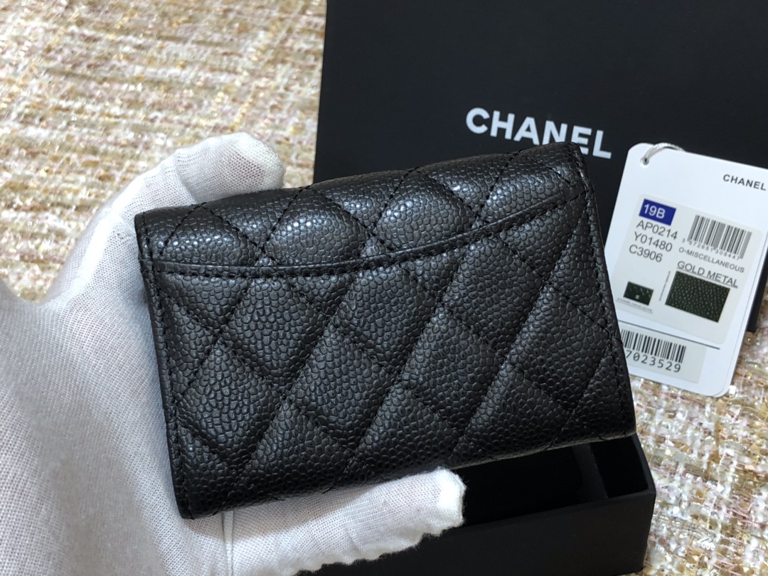 Ch@nel Wallet-Silver Harware-Caviar-11*10CM Ch@nel Wallet-Silver Harware-Caviar-11*10CM
