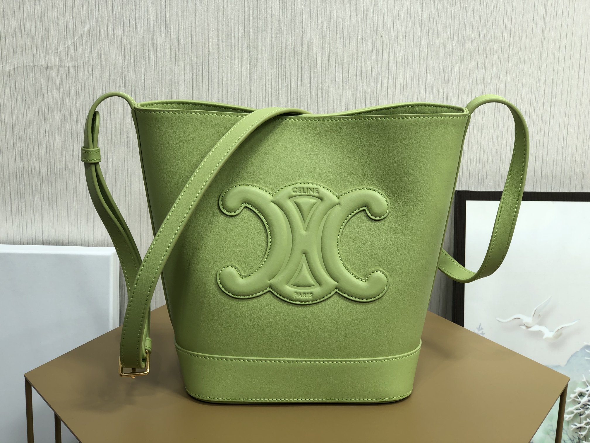 Celina Cuir Bucket-30×22×13CM