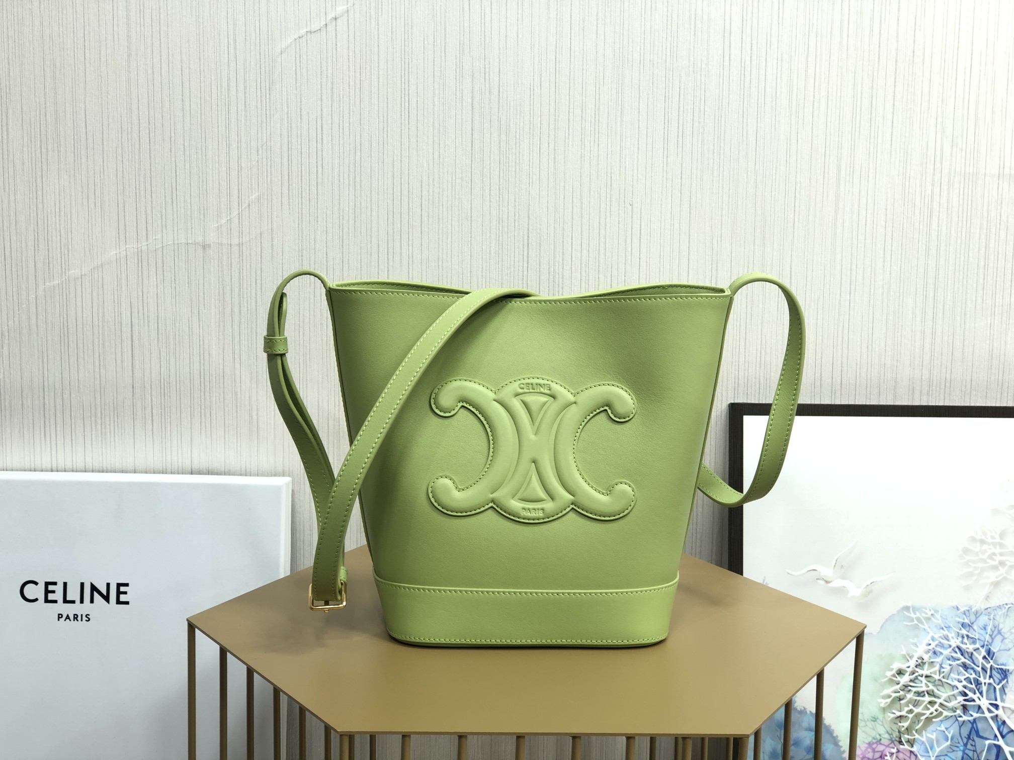 Celina Cuir Bucket-30×22×13CM