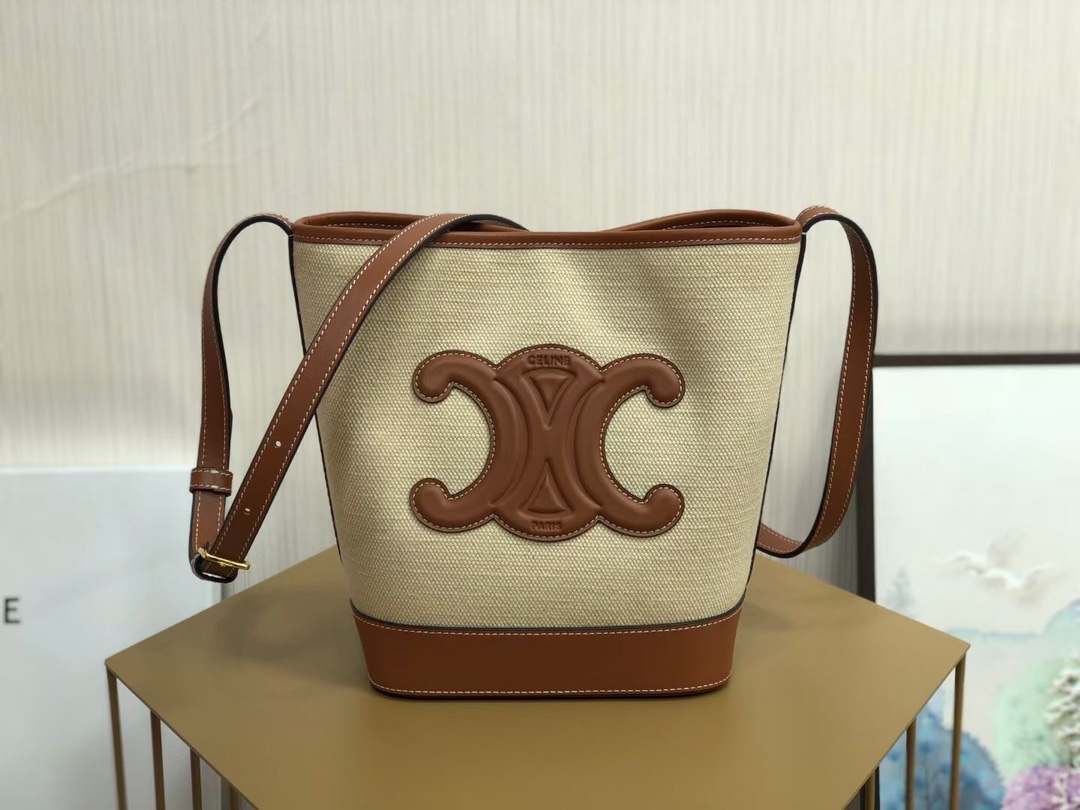 Celina Cuir Bucket-30×22×13CM